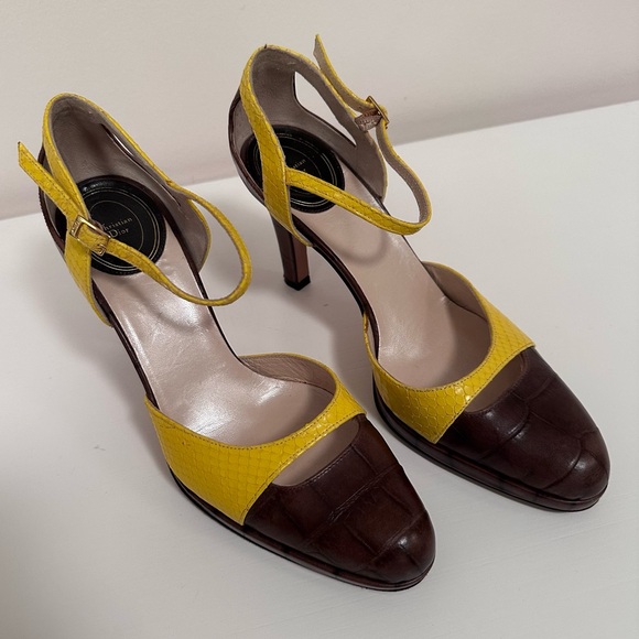 Dior Maryjane High Heels - Brown and Yellow Eu 36.5 - Picture 7 of 16